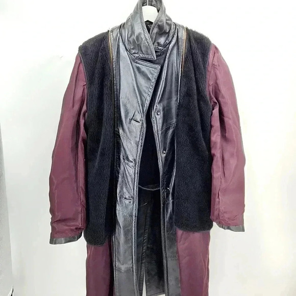 HUDSON BAY COMPANY VINTAGE LEATHER TRENCH - Picture 4 of 8